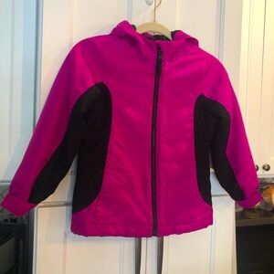 Est. 1989 Place Girl’s Hooded Zip Up Jacket Pink Black Size Small 5/6